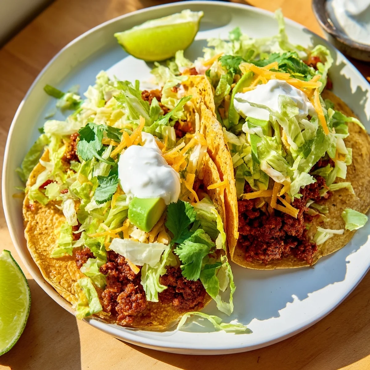 Sizzling Spicy Beef Tacos, flavorful ground beef mixture nestled in warm tortillas, ready for a delicious meal.