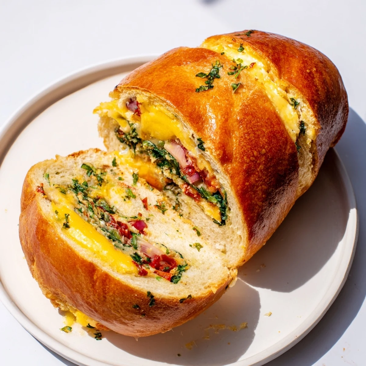 Savory roll with cheese filling