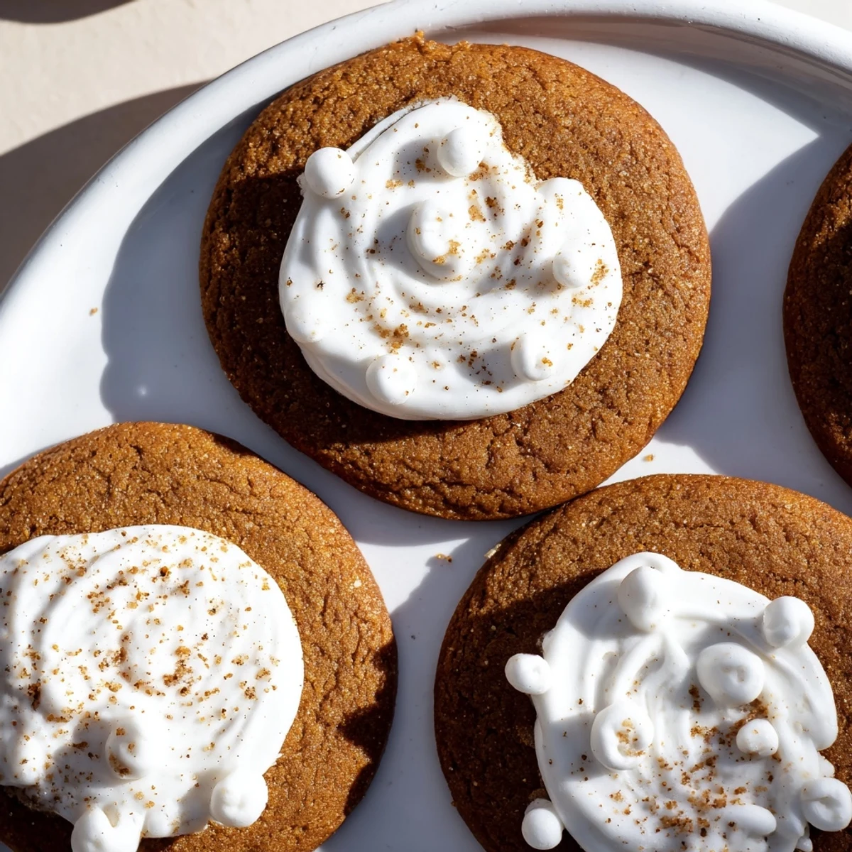 Freshly baked gingerbread cookies, featuring vibrant icing designs, offering a delightful homemade flavor.