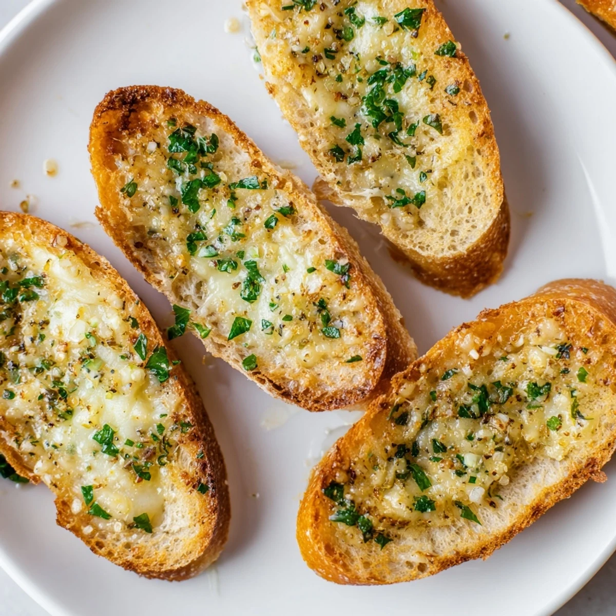 Golden, bubbly Garlic Bread with Cheese, a flavorful appetizer with melted mozzarella and Parmesan.