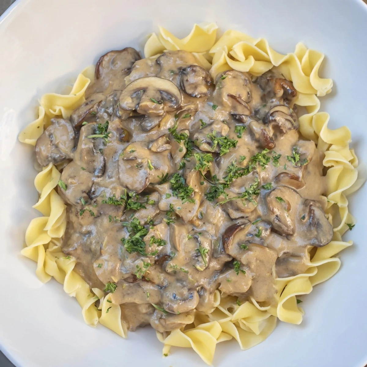 Creamy Mushroom Stroganoff