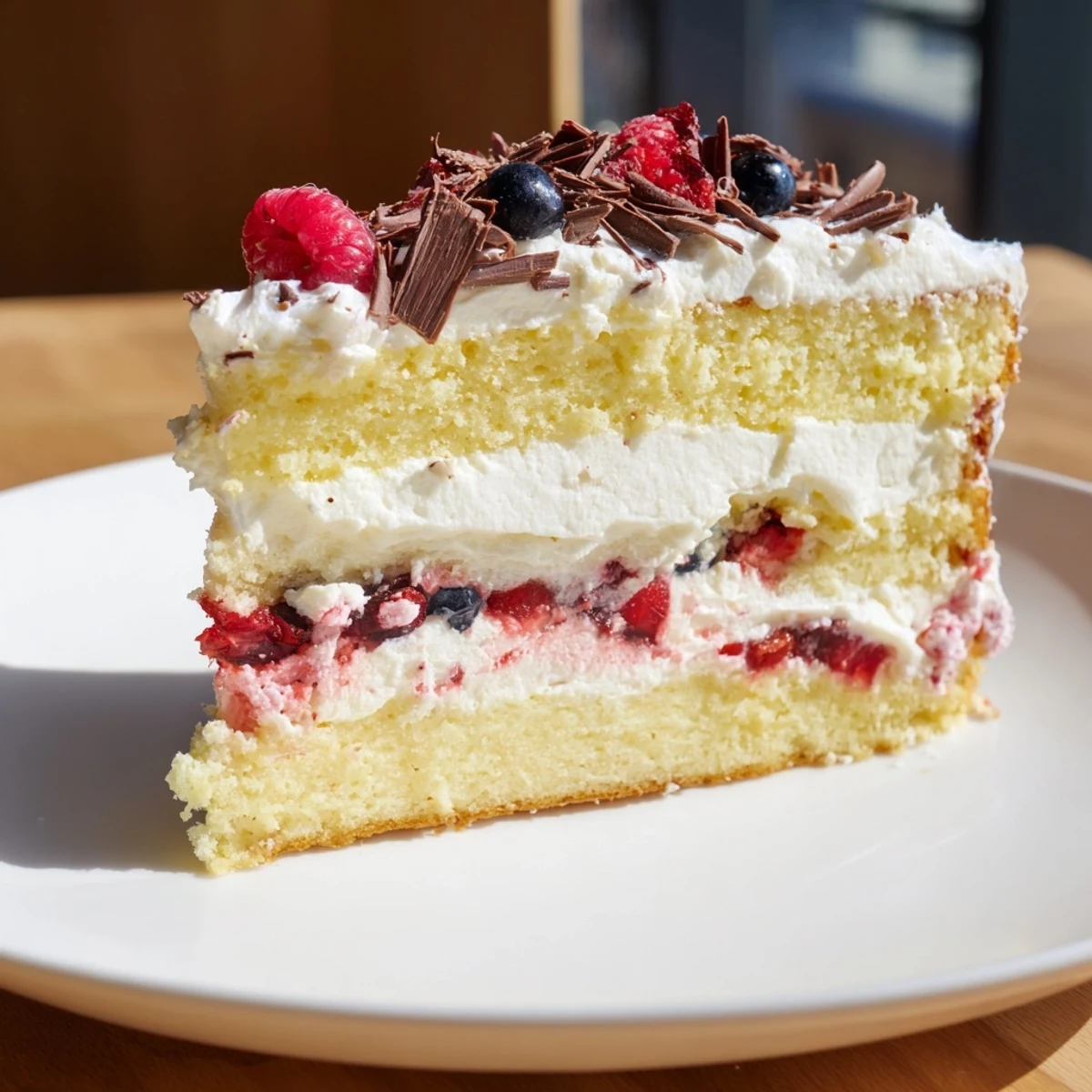 Fluffy layers of Creamy Layer Cake invite with decadent, rich vanilla bean and fluffy frosting.
