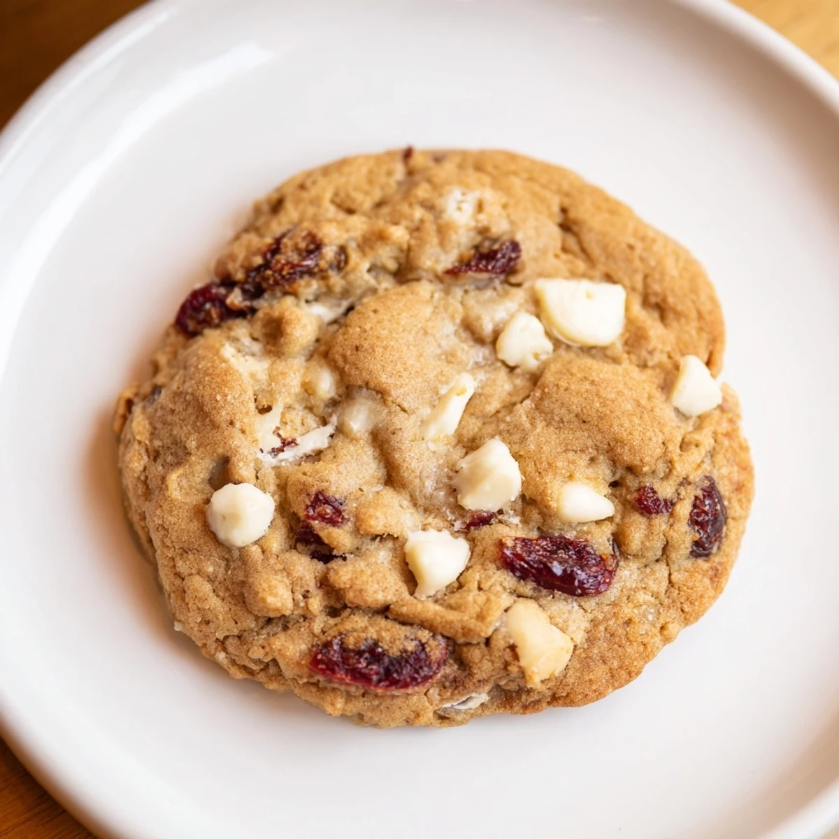 A close-up shot of delicious White Chocolate Cranberry Cookies, offering a sweet and tart combo delight.