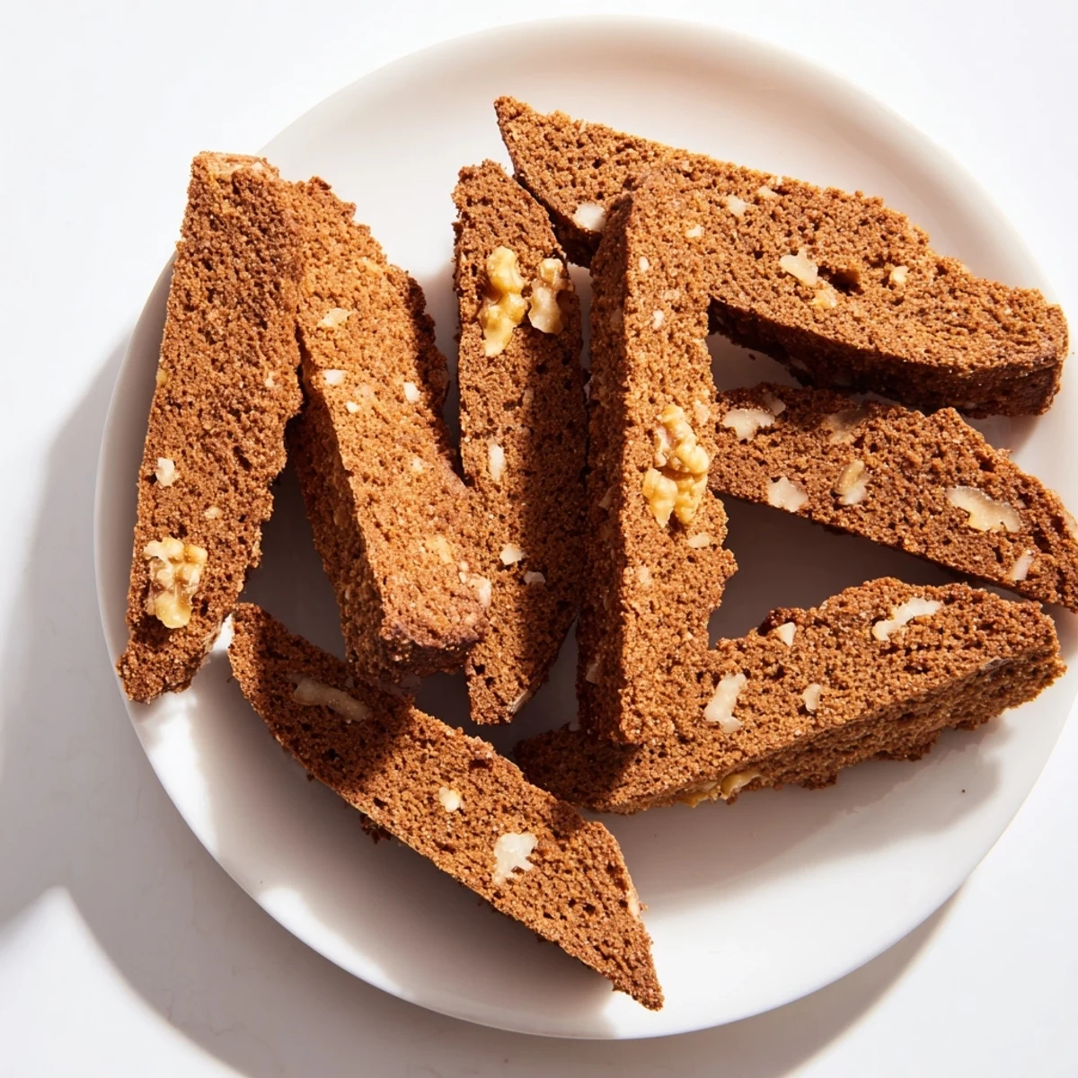Golden-brown Gingerbread Biscotti, ready for dunking, boasting a warm spiced aroma and perfect crunch.