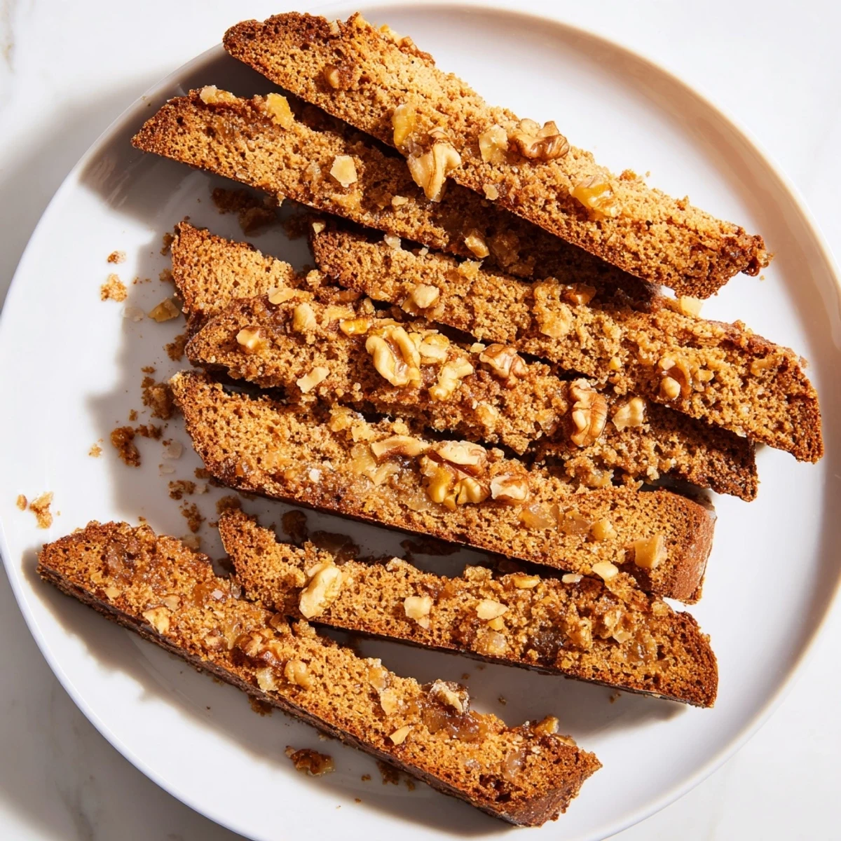 Crispy Gingerbread Biscotti arranged on a wire rack, a delightful Italian-American dessert to savor.