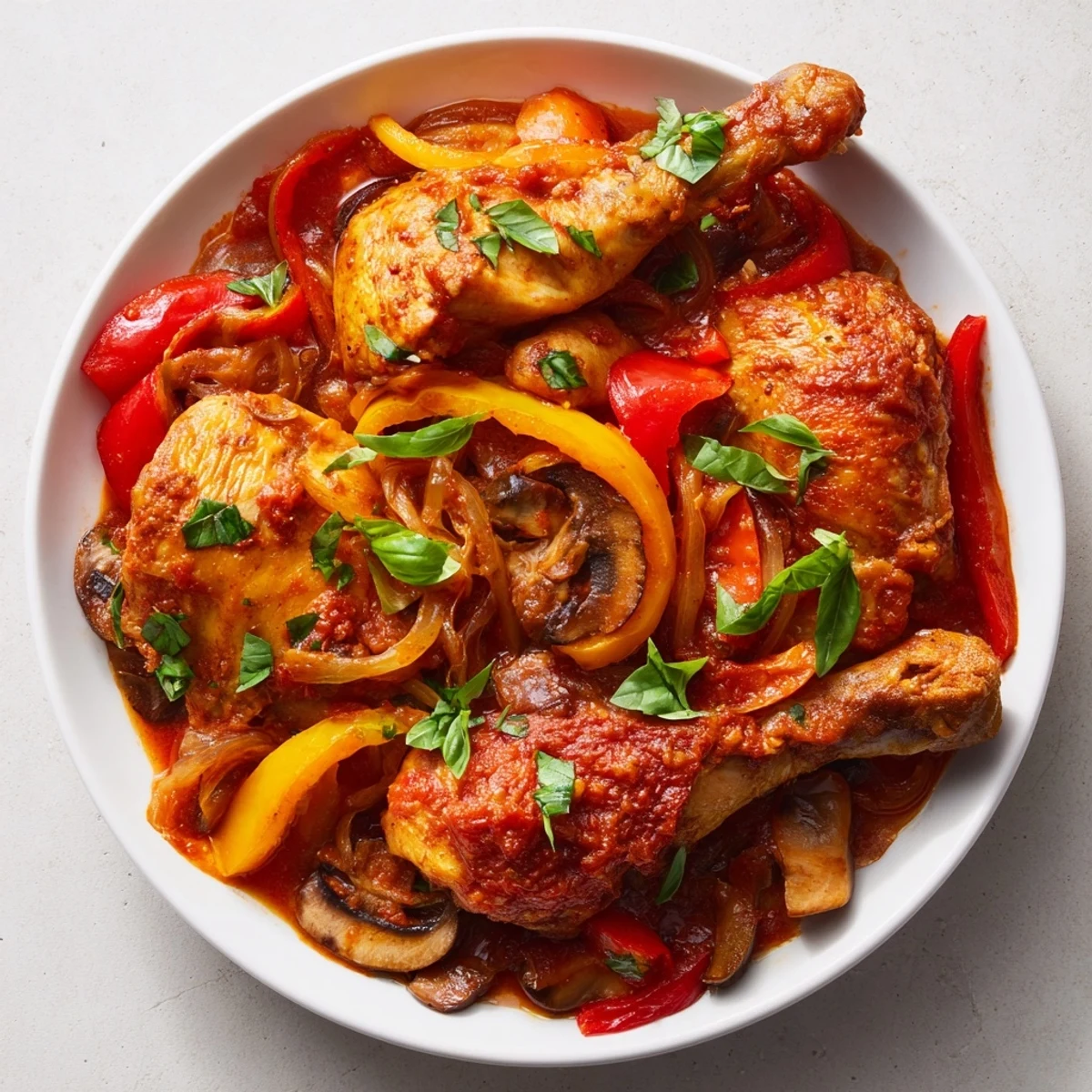 Slow Cooked Chicken Cacciatore