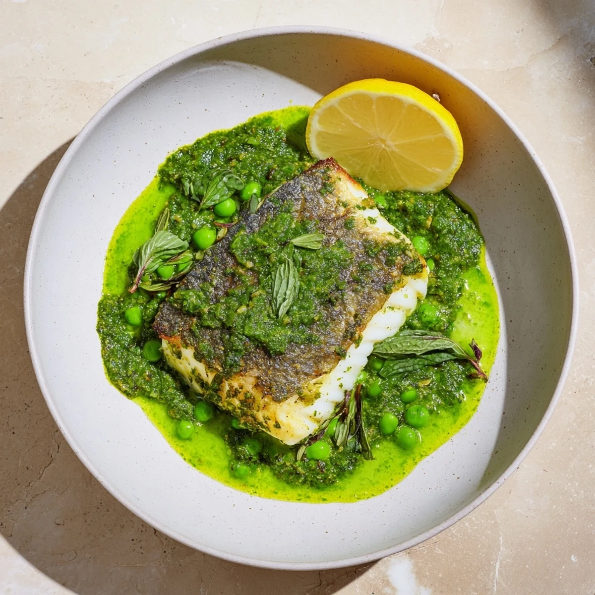 Pan Seared Sea Bass Salsa