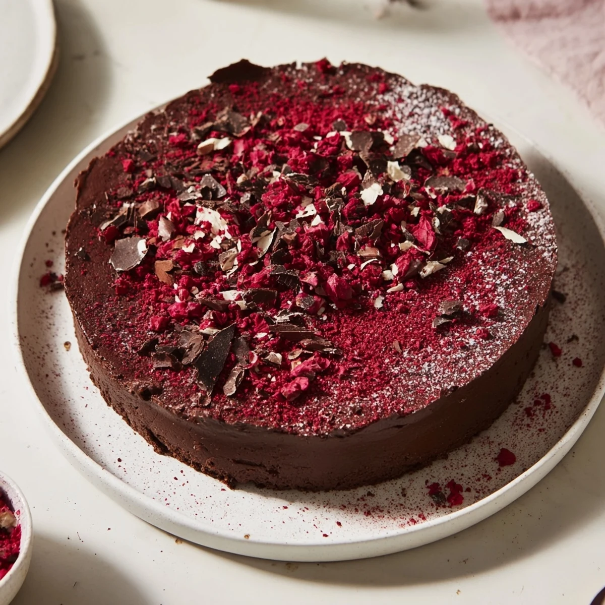 A close-up shot of homemade Peppermint Chocolate featuring dark chocolate and bright peppermint.