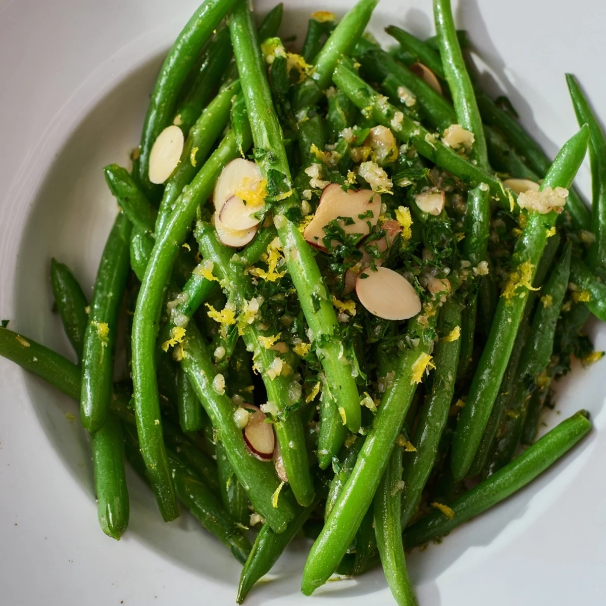 Vibrant Lemon Garlic Green Beans: a bright, delicious side dish ready to be enjoyed.