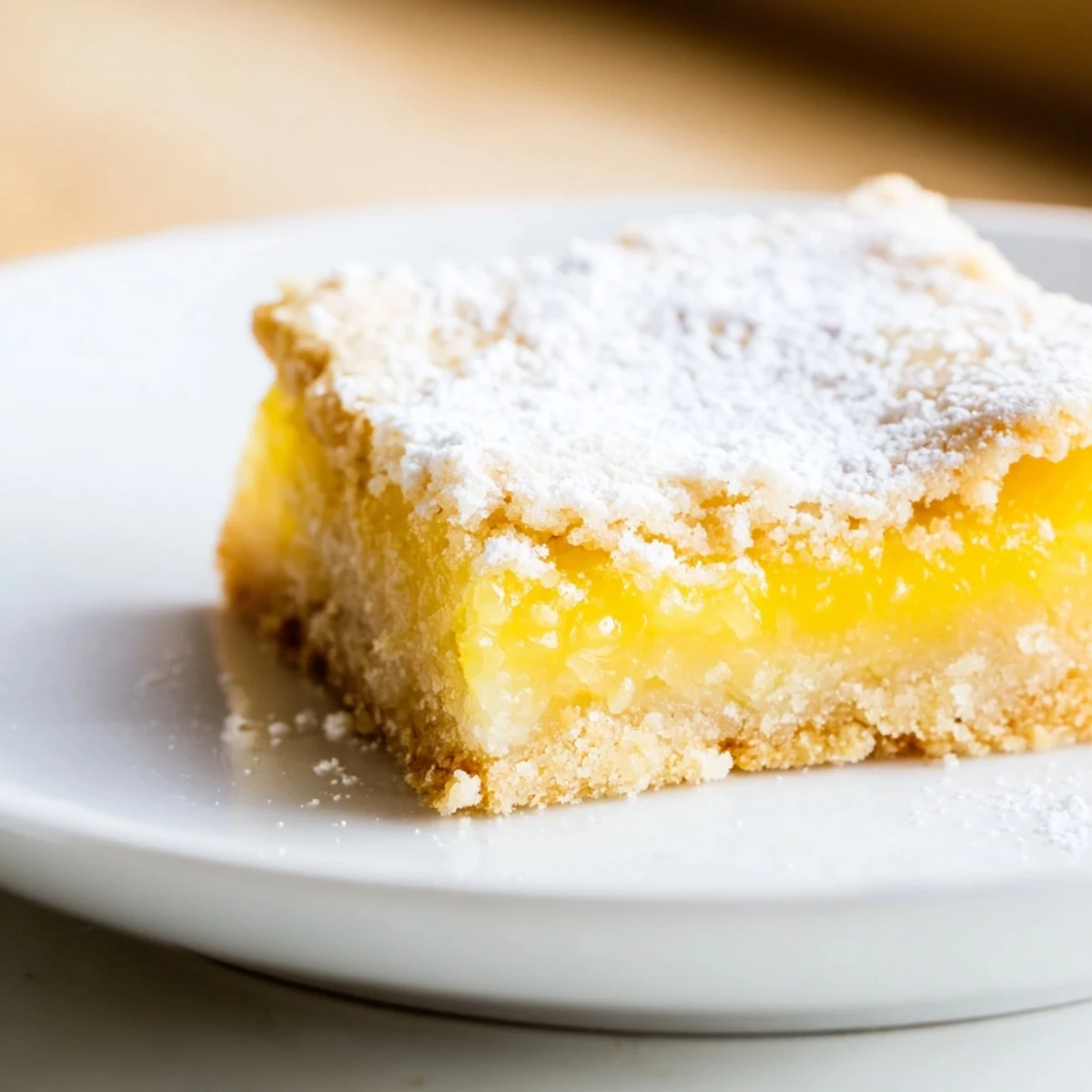 Golden Lemon Bars with a buttery shortbread base and sugary topping, ready for a delicious dessert platter.