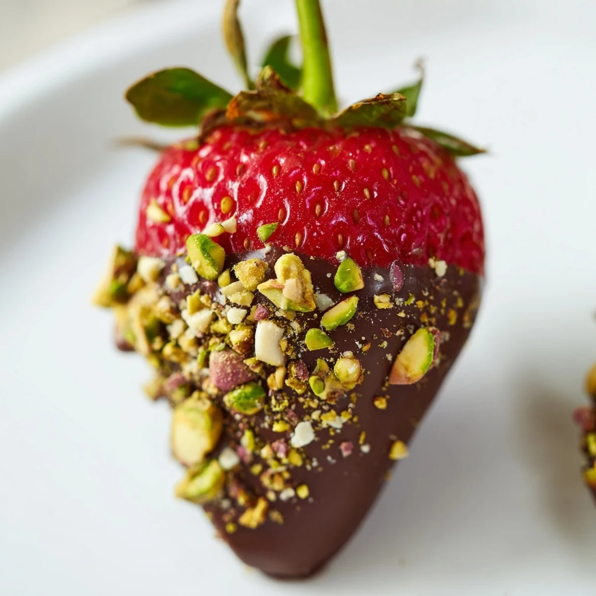 Fresh berry dessert with chocolate shell and nutty topping, arranged beautifully for a party platter.