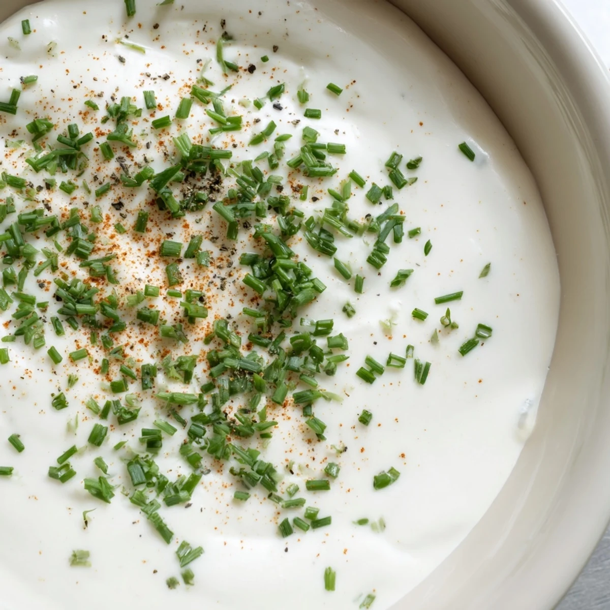 A chilled bowl of Creamy Dip Bowl surrounded by crisp carrot sticks, celery, and ruffled potato chips.