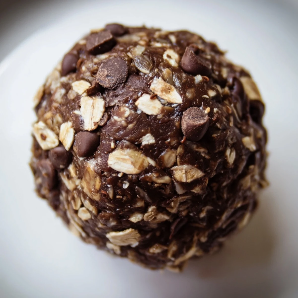 Sticky no-bake Chocolate Peanut Butter Energy Balls with creamy peanut butter and maple syrup, ready to chill and serve.