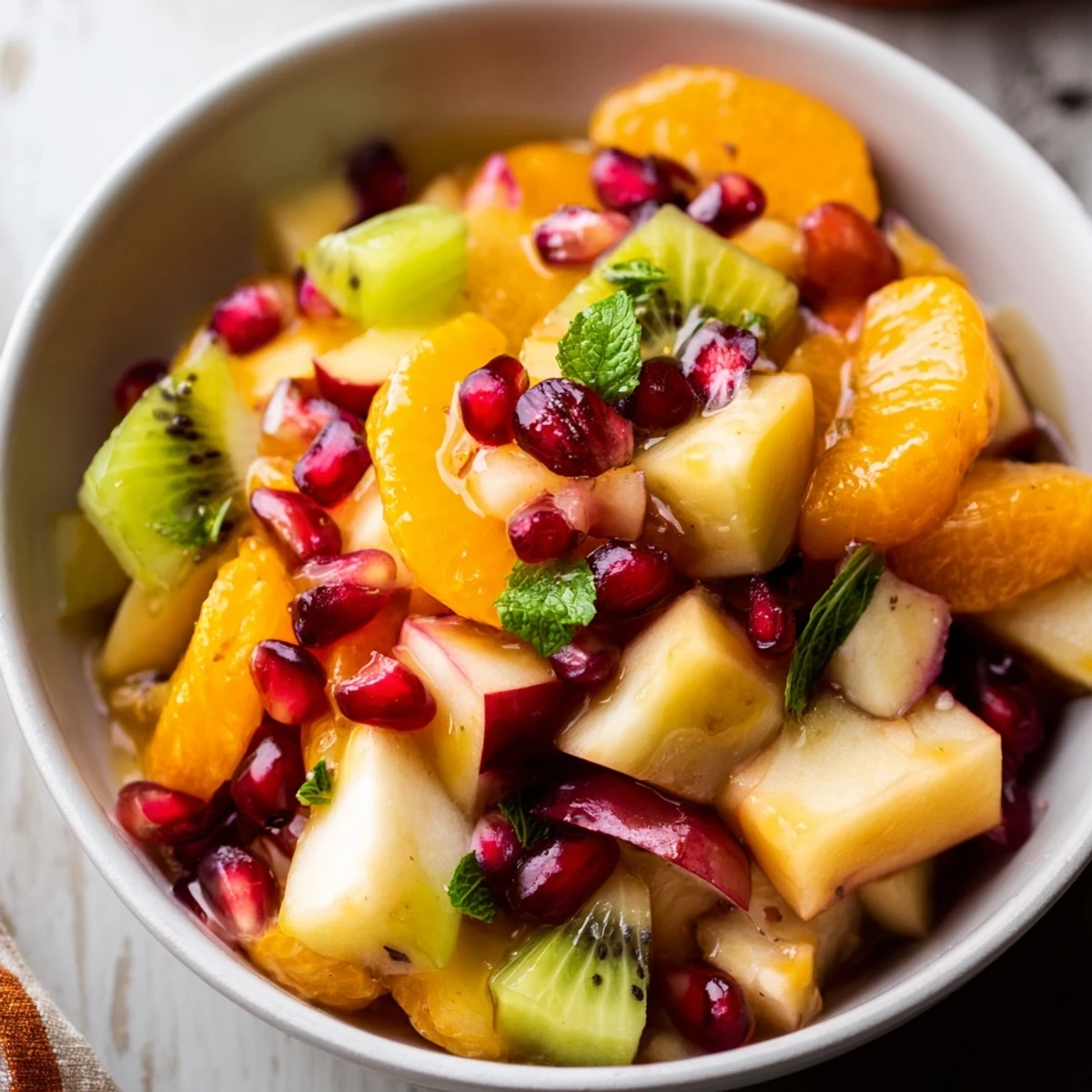 Winter Fruit Salad Honey Lime