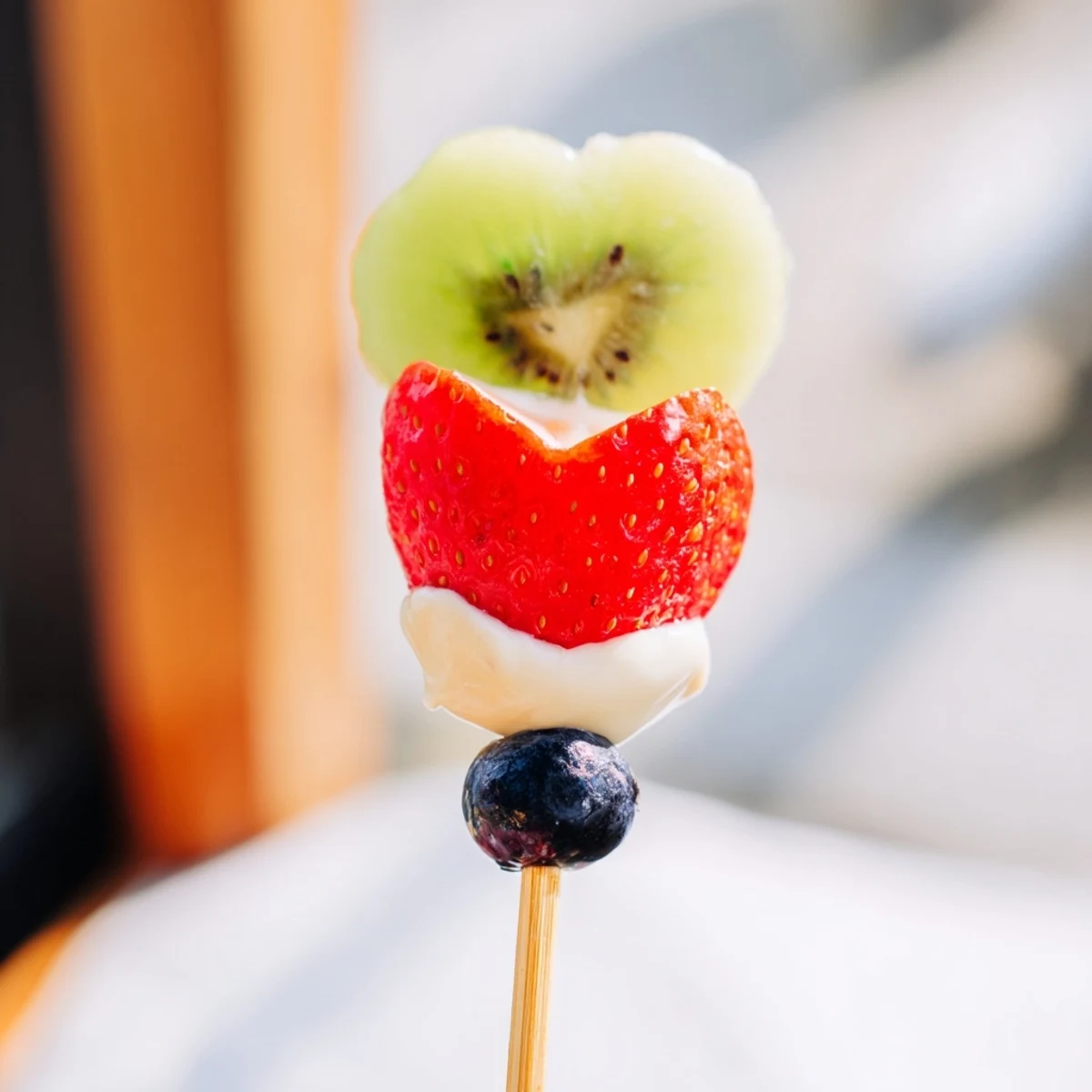 Sweetheart Fruit Kabobs Yogurt Dip