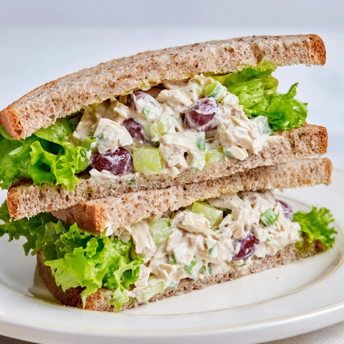 Chicken Salad Sandwich with Grapes