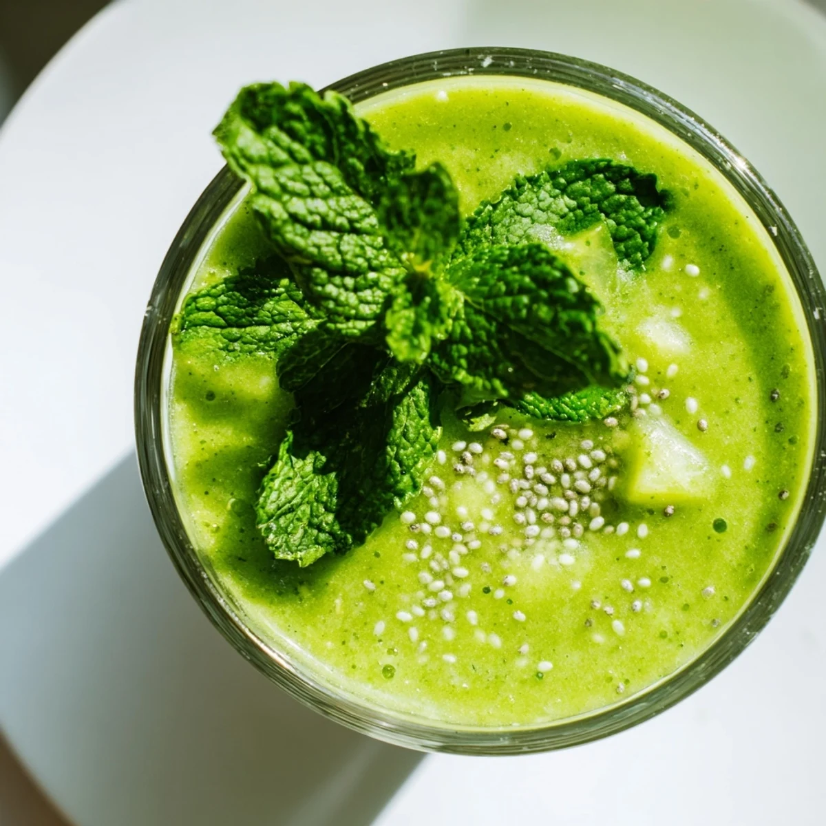This refreshing Green Detox Smoothie with Cucumber and Ginger features vibrant greens and citrus slices for a nutrient-packed boost.