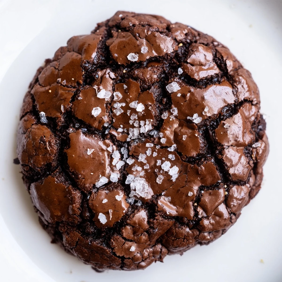 A close-up of fudgy Gourmet Brownie Cookies with crackly tops and melted chocolate chips.