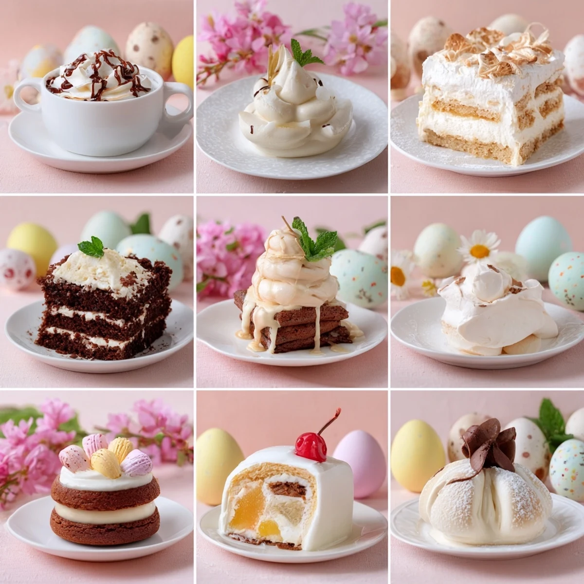 Simple Easter dessert recipes collection featuring pastel treats, fruit tarts, and cheesecake bites for spring gatherings
