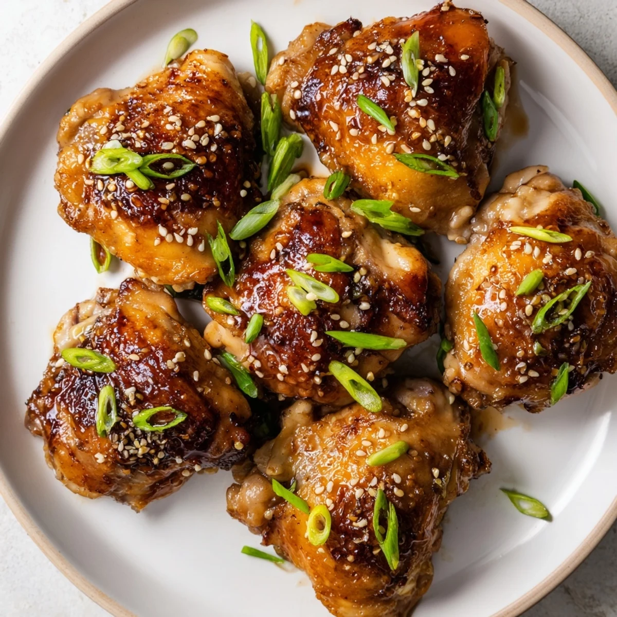 Savory Japanese-inspired garlic miso chicken served over steamed white rice with toasted sesame seed topping