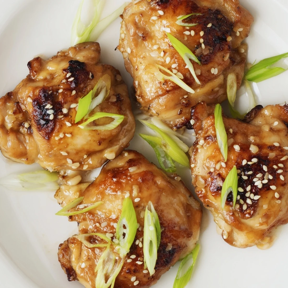 Tender juicy chicken thighs marinated in aromatic garlic miso blend, roasted until perfectly caramelized and golden