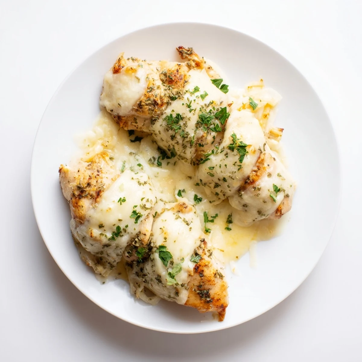 Tender juicy chicken breasts smothered in rich Caesar parmesan sauce fresh from the oven