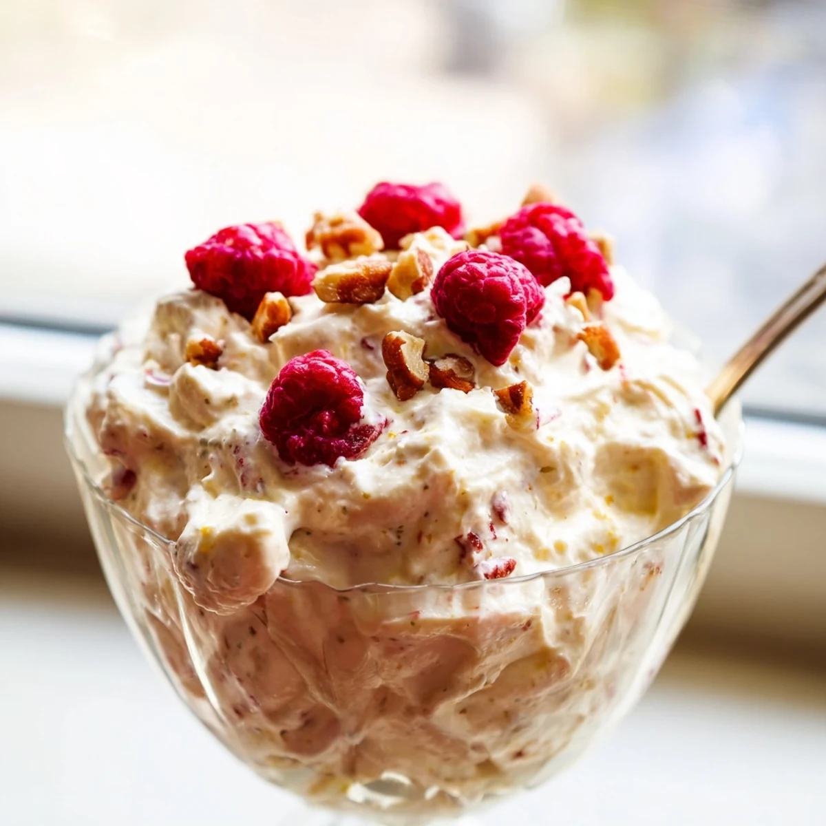 Light and airy keto cheesecake fluff whipped to fluffy perfection with berries