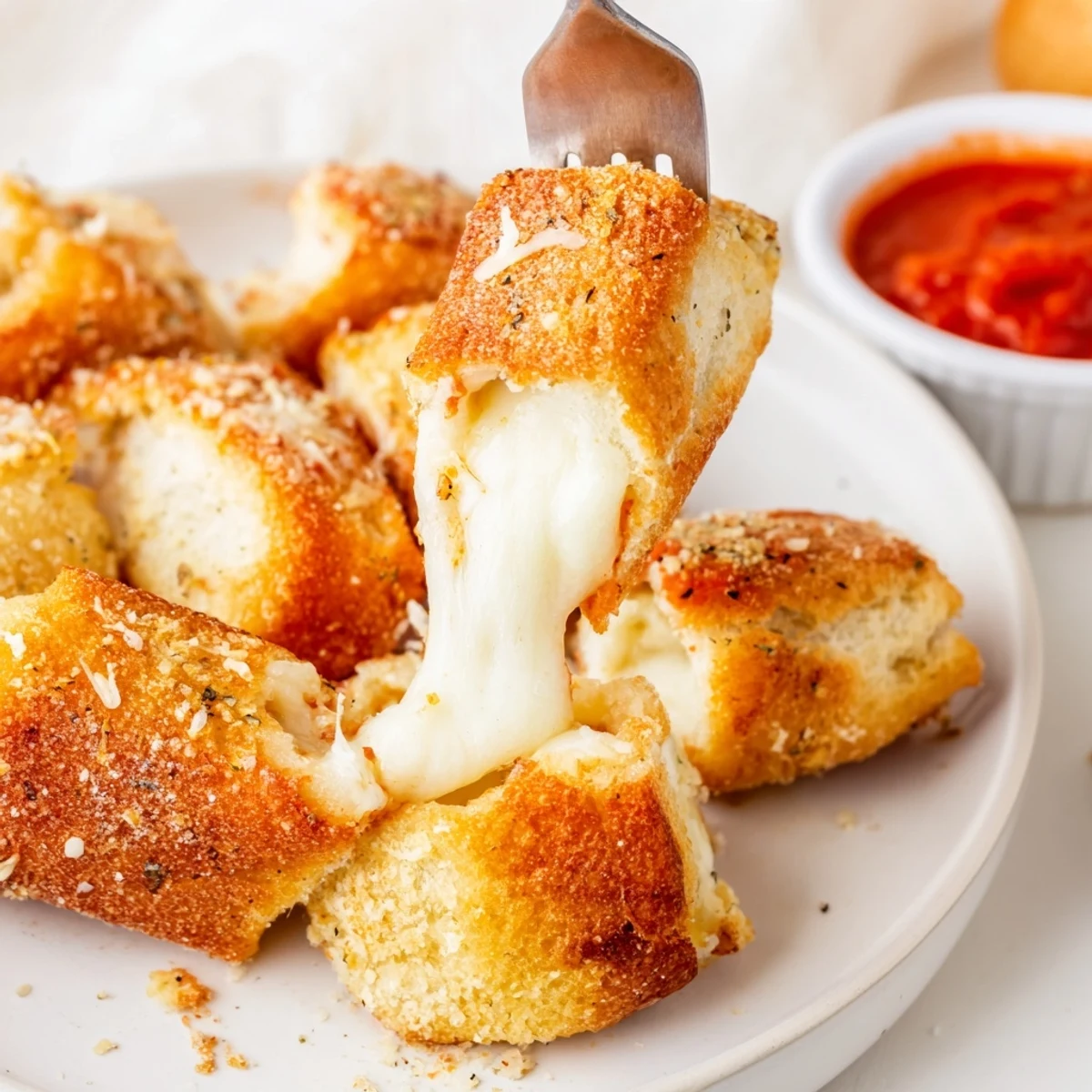 Crispy Cheesy Roll Ups on parchment, golden crust and gooey cheese inside