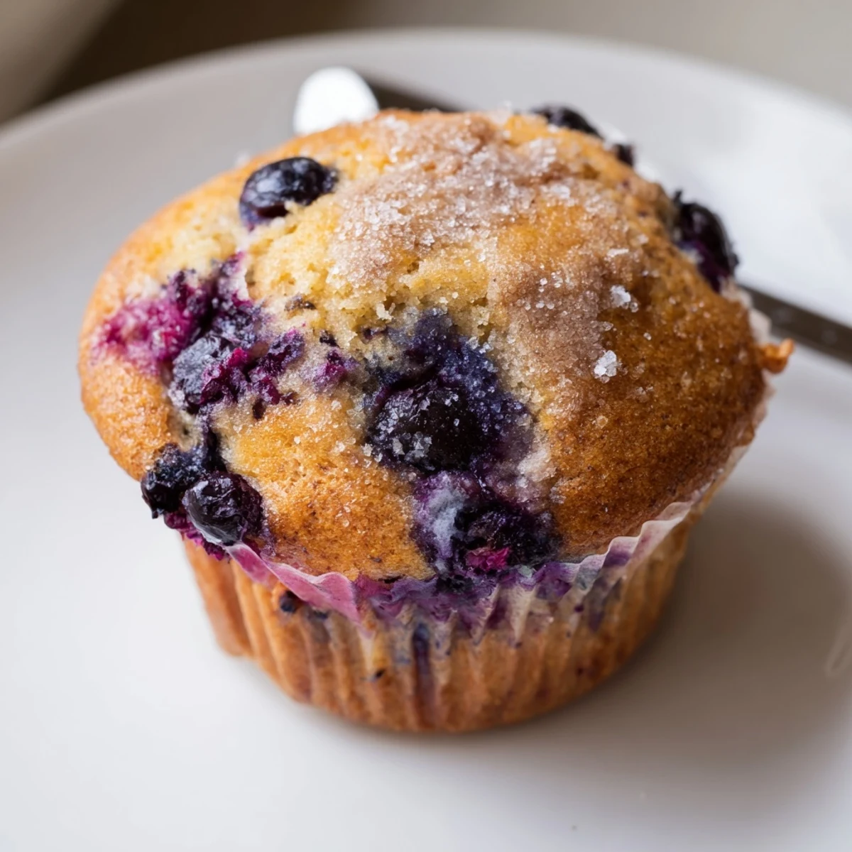Blueberry Banana Muffins with golden tops, moist crumb, steaming on cooling rack.